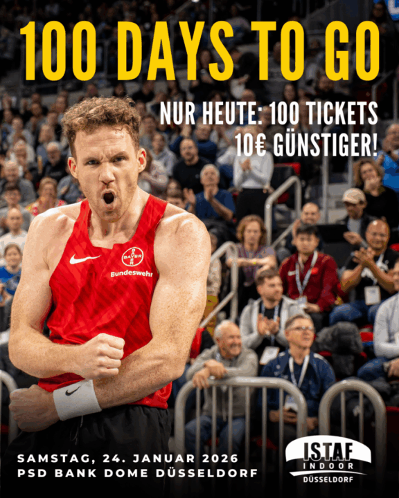 100 Tage bis zum ISTAF INDOOR Düsseldorf – und heute wird’s günstiger!
